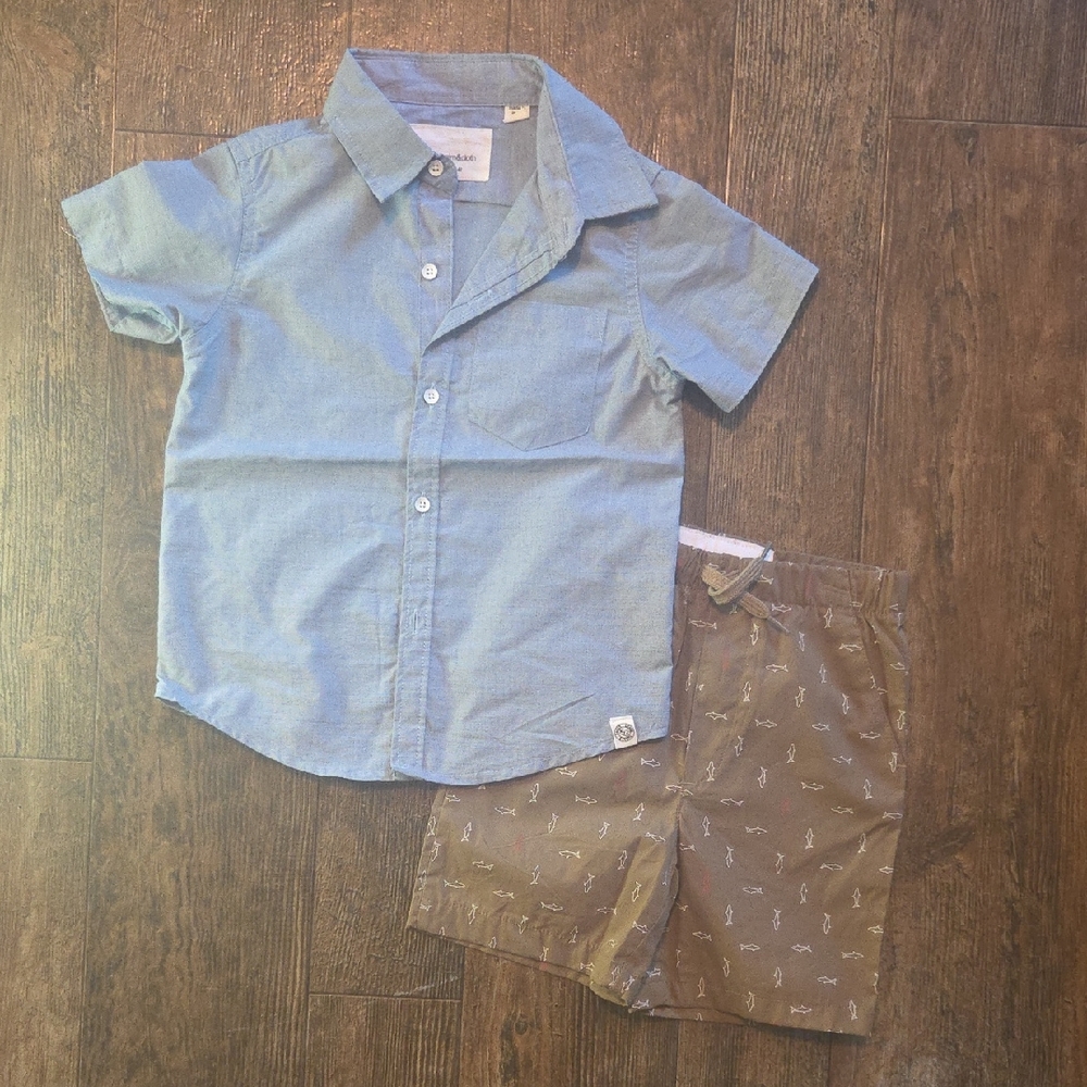 Paper Denim & Cloth Blue Kids Button Down Shirt